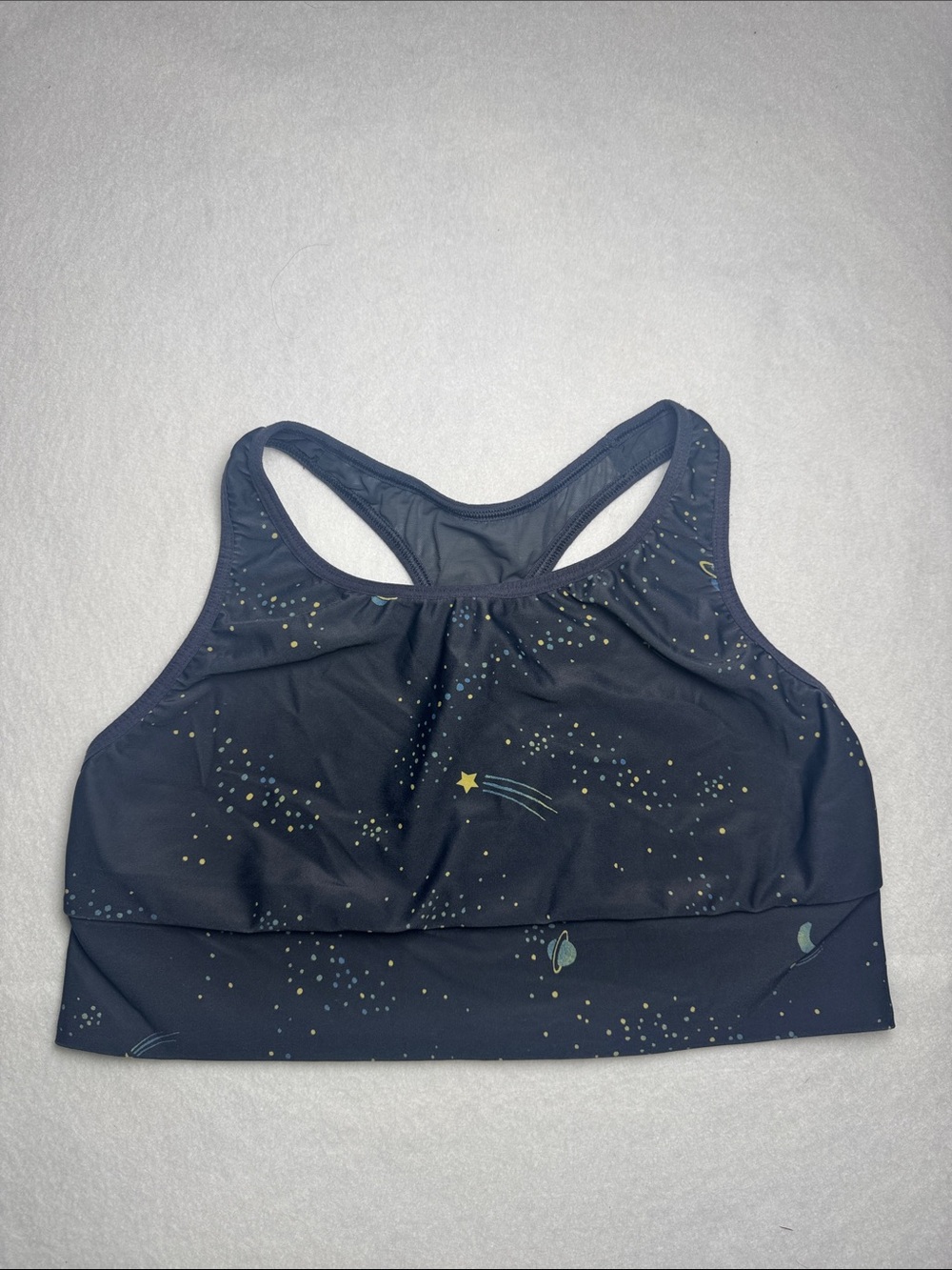 Victoria Secret Navy Space-Print Racerback Sports Bra